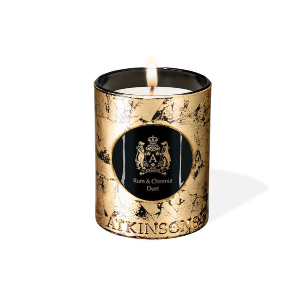 Atkinsons Rum & Chestnut Duet Scented Candle