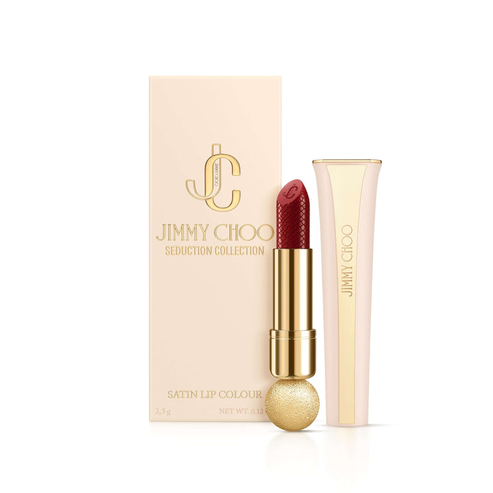 Jimmy Choo Red Burgundy Charm Satin Lipstick 002 | BY JOHN
